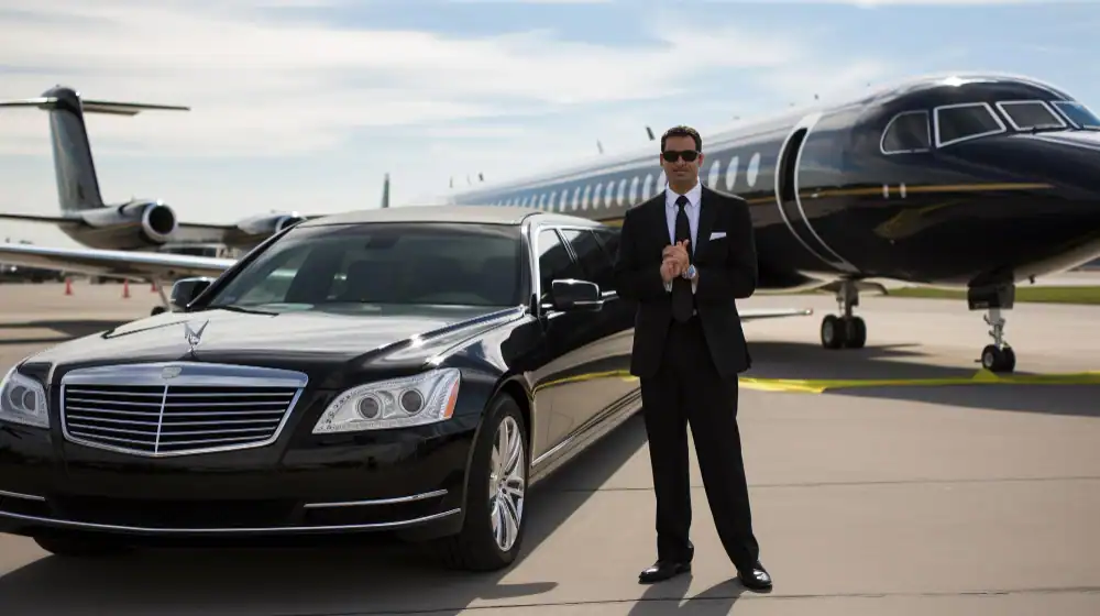 Luxury chauffeur service with professional driver at Logan Airport for stress-free travel.