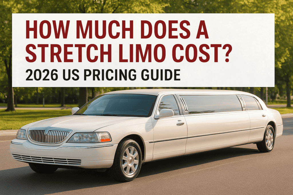 Luxury stretch limo for special events and airport transfers. Reliable chauffeur service in your are.