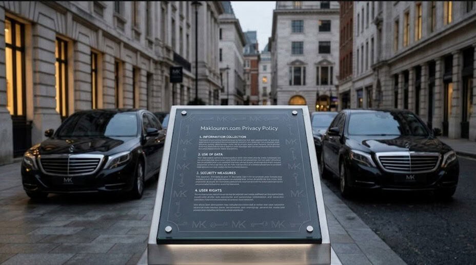 Privacy Policy for Mak Louren secure chauffeur service ensuring client data protection