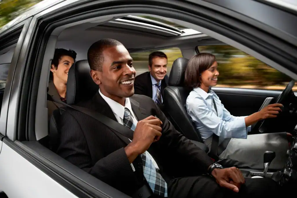 Professional chauffeur service with friendly drivers providing luxury transportation.